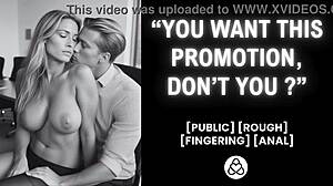 boss fucks hot employee in office for promotion... real amateur creampie action