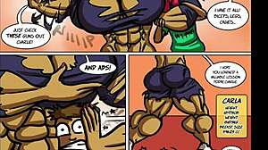 Stacy battles Carla in intense female muscle growth showdown