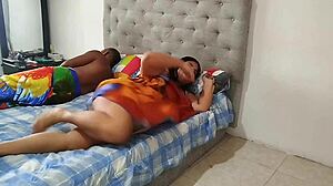 sharing bed with my stepdad's old man leads to hot sex hope i don't get knocked up