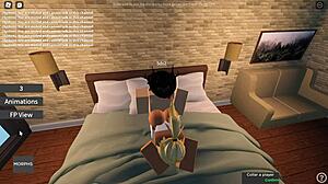 Roblox slut chokes on monster cock then rides hard!