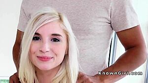 Petite Blonde Girlfriend Stretched by Massive Cock