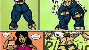 Stacy battles Carla in intense female muscle growth showdown