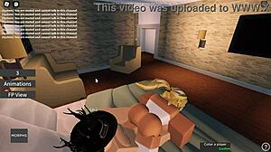 Roblox slut chokes on monster cock then rides hard!
