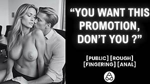 boss fucks hot employee in office for promotion... real amateur creampie action