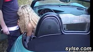 Firemen catch two nasty French lesbians outdoors