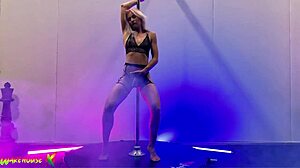 Erotic Tease Rips Clothes to Skinny Blonde Squirt Orgasm