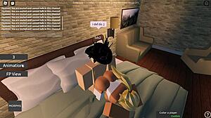 Roblox slut chokes on monster cock then rides hard!