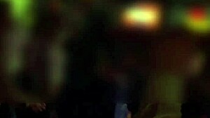 a horny babe jerks off in nightclub toilet