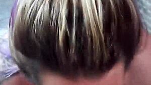 Blonde Girlfriend's Deepthroat Dare Shocks Friend?