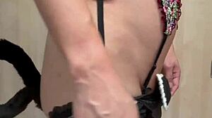 prim schoolgirl uniform hides pierced clit panties and anal plug training