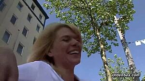 german blonde milf masturbates casting couch