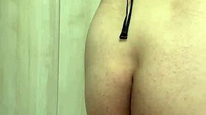 prim schoolgirl uniform hides pierced clit panties and anal plug training