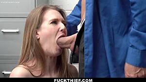 shoplifting stepmom and stepdaughter stripped for invasive thief fuck search?