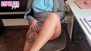 espuletamaia's dirty joi tempts you into her private office punheta