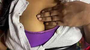 Exotic Indian beauty flashes boobs teases pussy fingering squirt