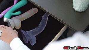 stepbro's huge cock beats bianca bangs' dildo for best fun ever