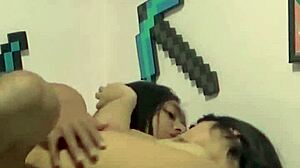 peruvian beauty bends over moaning for deep doggystyle creampie