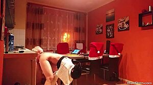 Kitchen Couple's Intense Oral Pussy Licking Frenzy