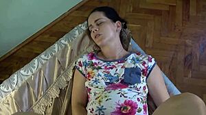 pregnant milf anna blowjobs fucks hard