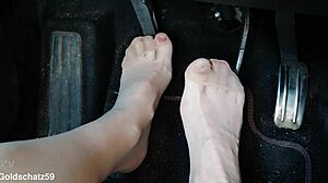 pumping hard in sexy birkenstocks close up