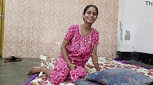 curvy indian bhabhi screams from delivery lad's bathroom assfucking pounding