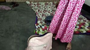 curvy indian bhabhi screams from delivery lad's bathroom assfucking pounding