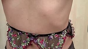 prim schoolgirl uniform hides pierced clit panties and anal plug training