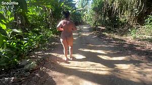 big ass wife walks naked road