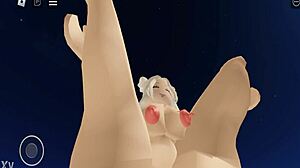 Hot Naked Roblox Girl Stripping Bare in Game World