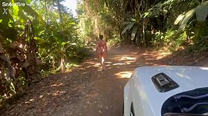 big ass wife walks naked road