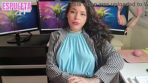 espuletamaia's dirty joi tempts you into her private office punheta