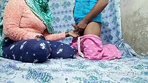 indian teacher bends student over for doggystyle tits sex in room