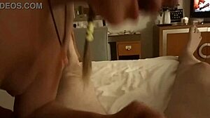 bella grey sucks cock in hotel stockings rimjob 😈🍆