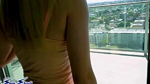 Tiny blonde college teen pickup fuck cumshot pov