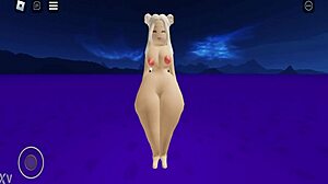 Hot Naked Roblox Girl Stripping Bare in Game World