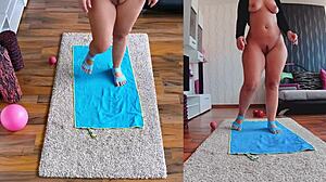 oh man, my naughty naked yoga ass spreads got me racing