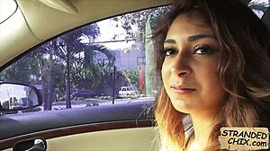 Pickup Hot Teen Babe for Outdoor Fuck Ride