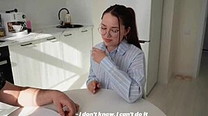 Young Teacher Bent Over Desk for Class Fuck