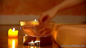 Blonde Milf Couple Gives Intense Lingam Handjob Massage