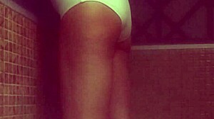 hard sauna fuck milf latina moans loud