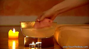 Blonde Milf Couple Gives Intense Lingam Handjob Massage