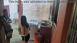 Esposa left maid couldn't resist my erect cock