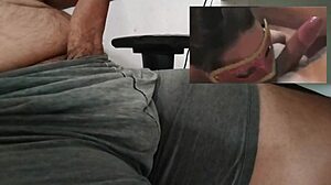 cuck hubby blows load dreaming of monster cocks owning his wife