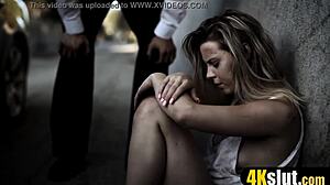 Nasty teen bent over blowjob doggystyle tits