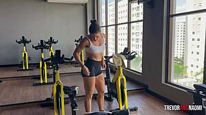 Gym Tease Babe Fucked Hard Twice Back Home