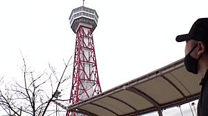 hakata babe squirts wildly from sensitive tits before creampie rounds