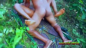 Step Sister's Wet Bush Ride with Friend's Big Cock