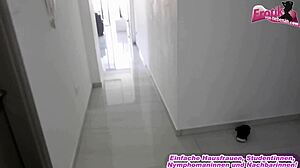 Skinny german latina teen tourist fucks on vacation desk!