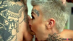 Skinny Petite Tabitha Poison Bent for Interracial Double Penetration Threesome