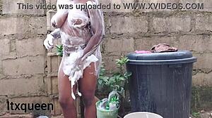 petite solo girl moans rubbing big clit homemade!